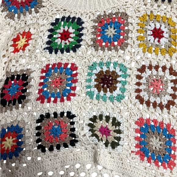 Colorful Crochet Patterned Sweater - Picture 2 of 3